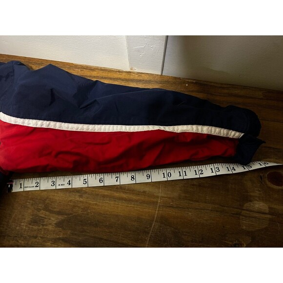 Vintage LL Bean Kids Lightweight Jacket Size Small 8 Fill Zip Red Blue - Picture 8 of 9